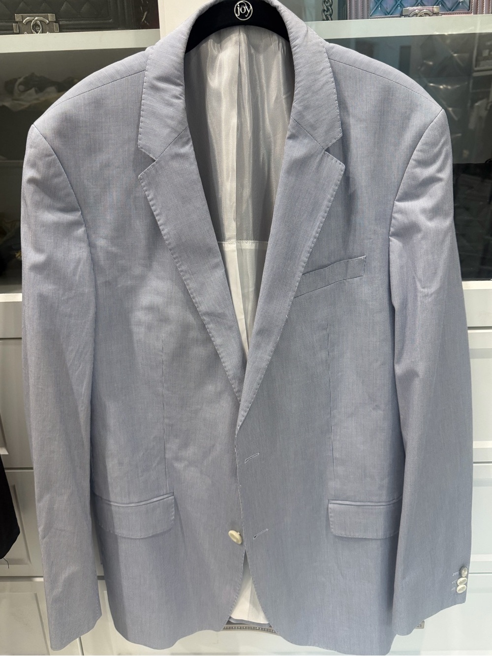 Hugo Boss Light Blue Men's Single-Breasted Blazer